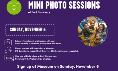 Mini Photo Sessions at Port Discovery on Sunday, November 6