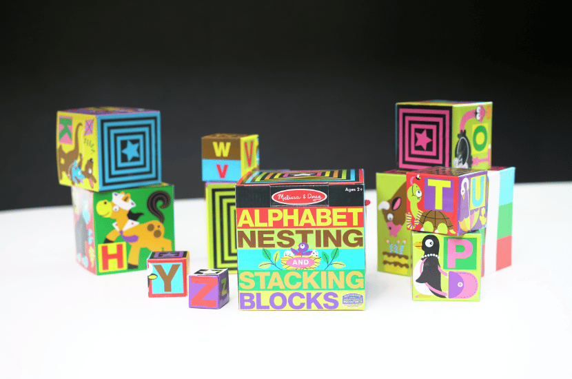 Image of Alphabet Nesting Stacks sitting on a table